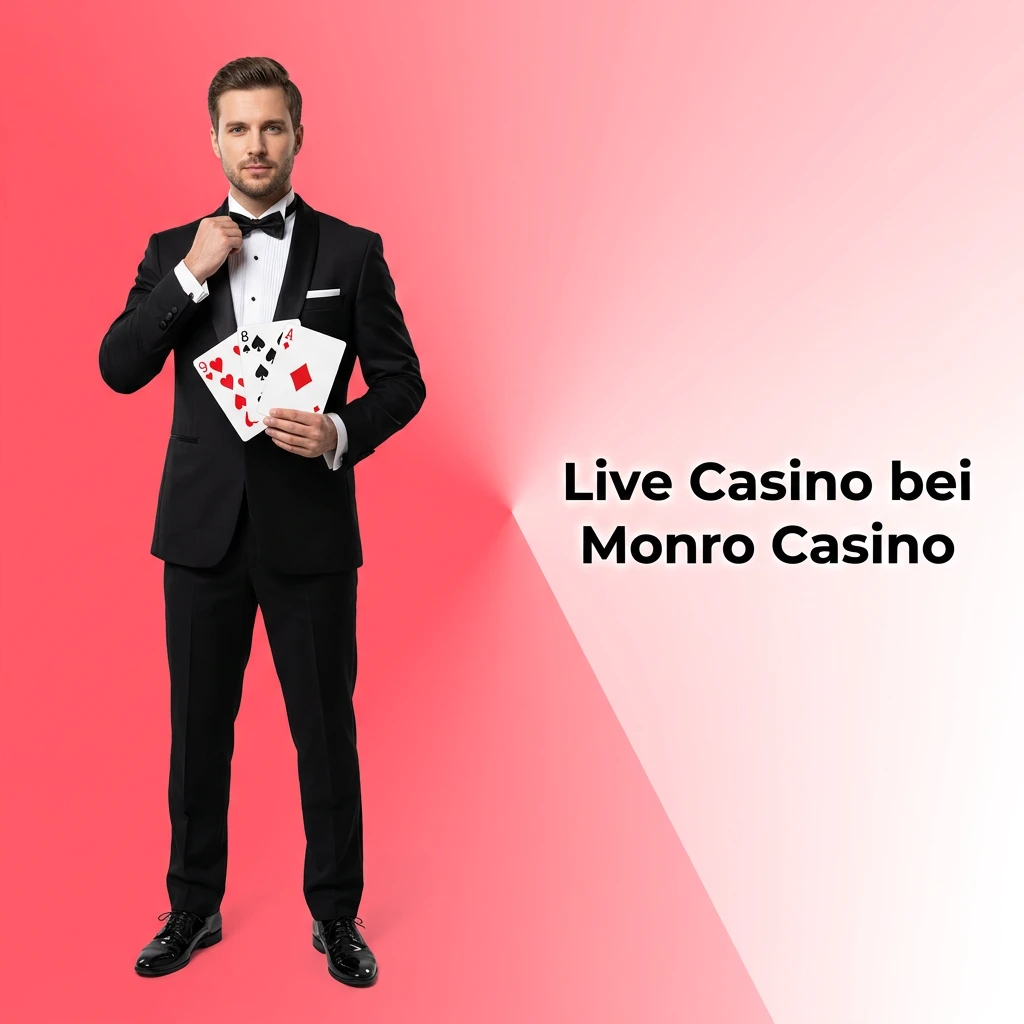 Live Casino bei Monro Casino mit echten Dealern, HD-Streams und Spielen wie Roulette, Blackjack und Crazy Time