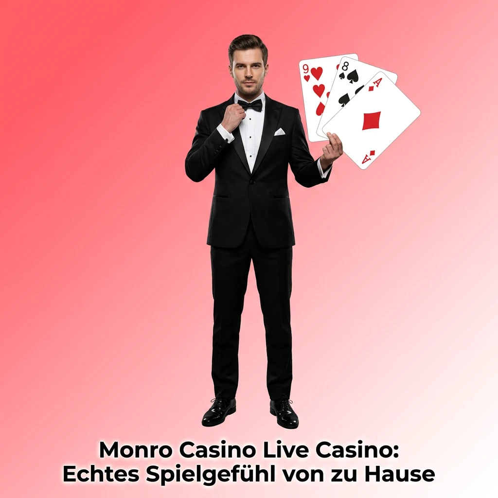 Live Casino bei Monro Casino mit echten Dealern, Live Blackjack, Roulette und Baccarat direkt von zu Hause