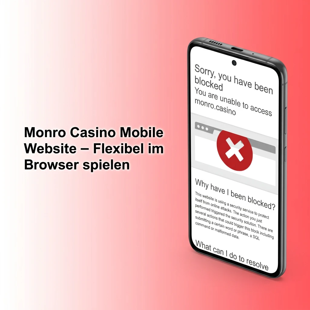 Monro Casino mobile Website im Browser – optimiert für Smartphones und Tablets ohne Download